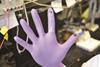 Glove-based sensor for nerve agents, showing the collection and sensing fingers