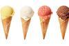 Four ice cream cones