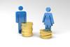 Gender Wage Gap, 3d Illustration