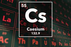 Periodic table of the elements 55 Caesium