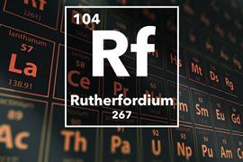 Periodic table of the elements – 104 – Rutherfordium