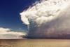 beginning of the storm over the lake. photo