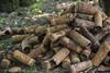 Pile of rusty First World War One artillery grenade shells