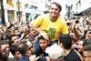 Brazilian presidential candidate Jair Bolsonaro during a rally in Juiz de Fora on 06th september 2018