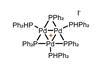 A picture showing the structure of the trimeric palladium cation