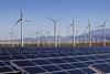 An image showing electric windmills and solar panels