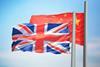 An image showing a Chinese and an UK flag