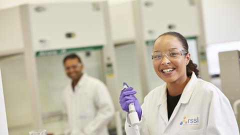 RSSL scientists at work in the lab