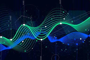 Big data blue stylistic graph