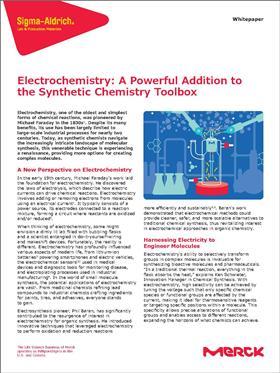 The first page of a whitepaper titled 'Electrochemistry: a powerful addition to the synthetic chemistry toolbox'