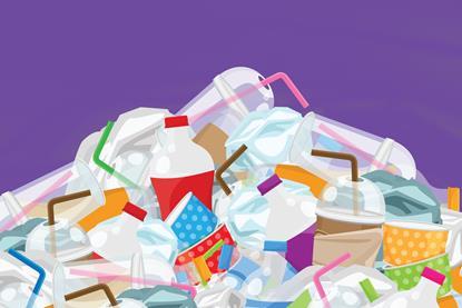 An illustration of plastic waste