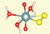 An image showing the computed isolated uranyl(VI)–persulfide species